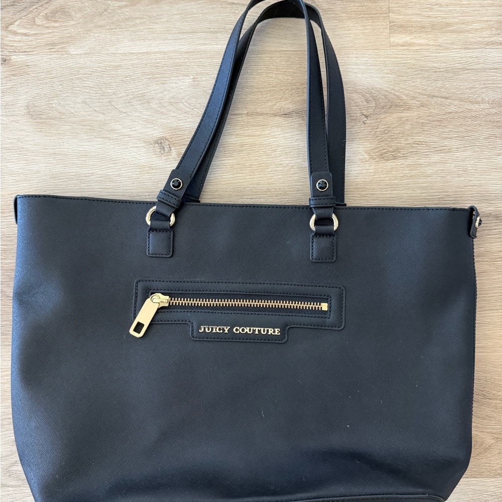 Juicy Couture Black Tote with Gold Accents